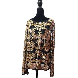 INC International concepts Glitter Blouse